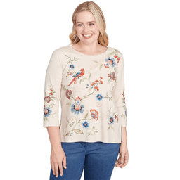 Womens Alfred Dunner Sunset Canyon Stud Embellishment Blouse