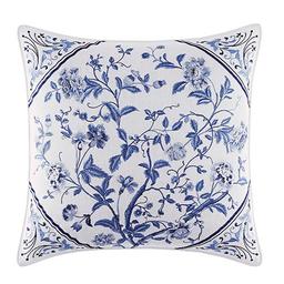 Laura Ashley® Charlotte Blue Floral Square Decorative Pillow